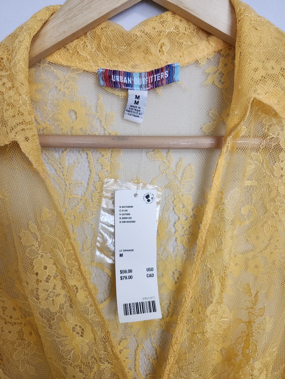 Urban Outfitters 'Connie' Sheer Lace Mini Dress Size M - Picture 5 of 9
